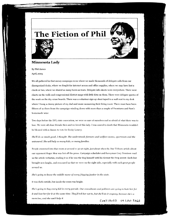 The Fiction of Phil - Minnesota Lady