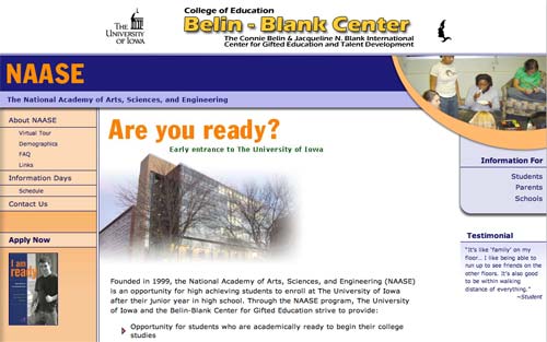 Belin-Blank National Academy of Arts, Sciences, and Engineering